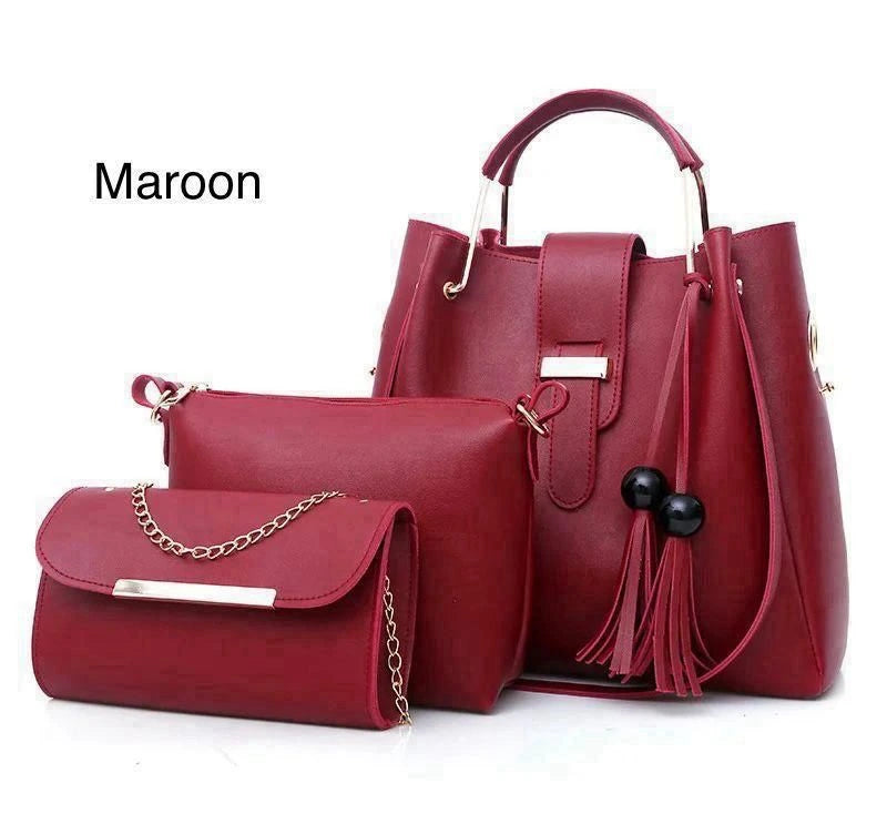 Elegant 3 Piece Women's Handbag Set