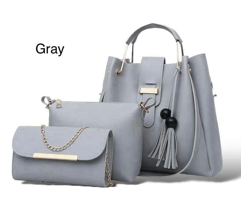 Elegant 3 Piece Women's Handbag Set