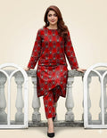 Red Printed Suit