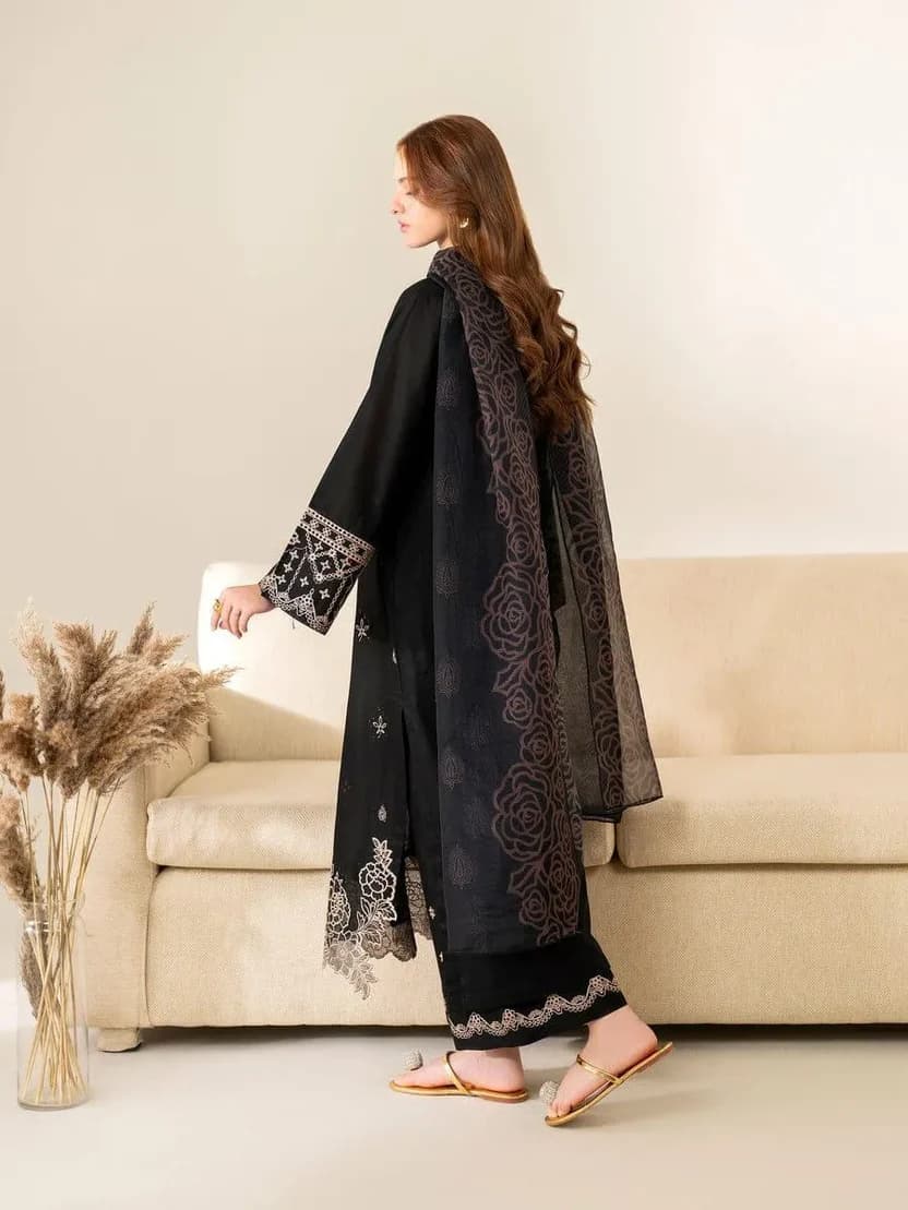 Black Embroidered Suit