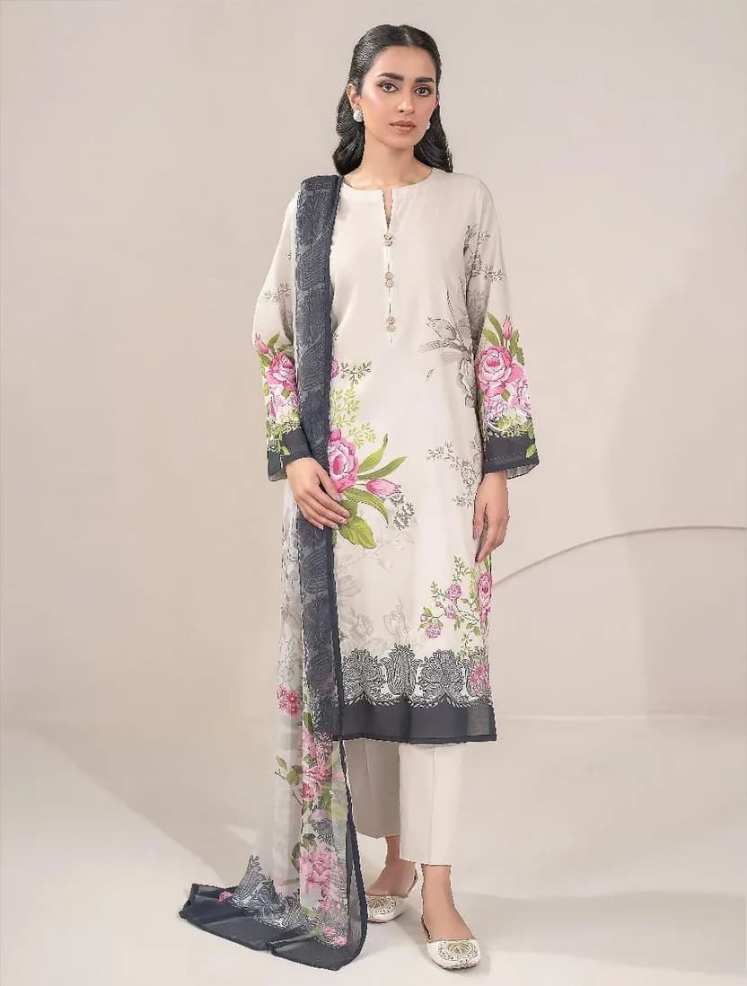 Linen Printed Suit