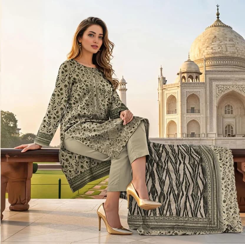 Grey Lawn Suit