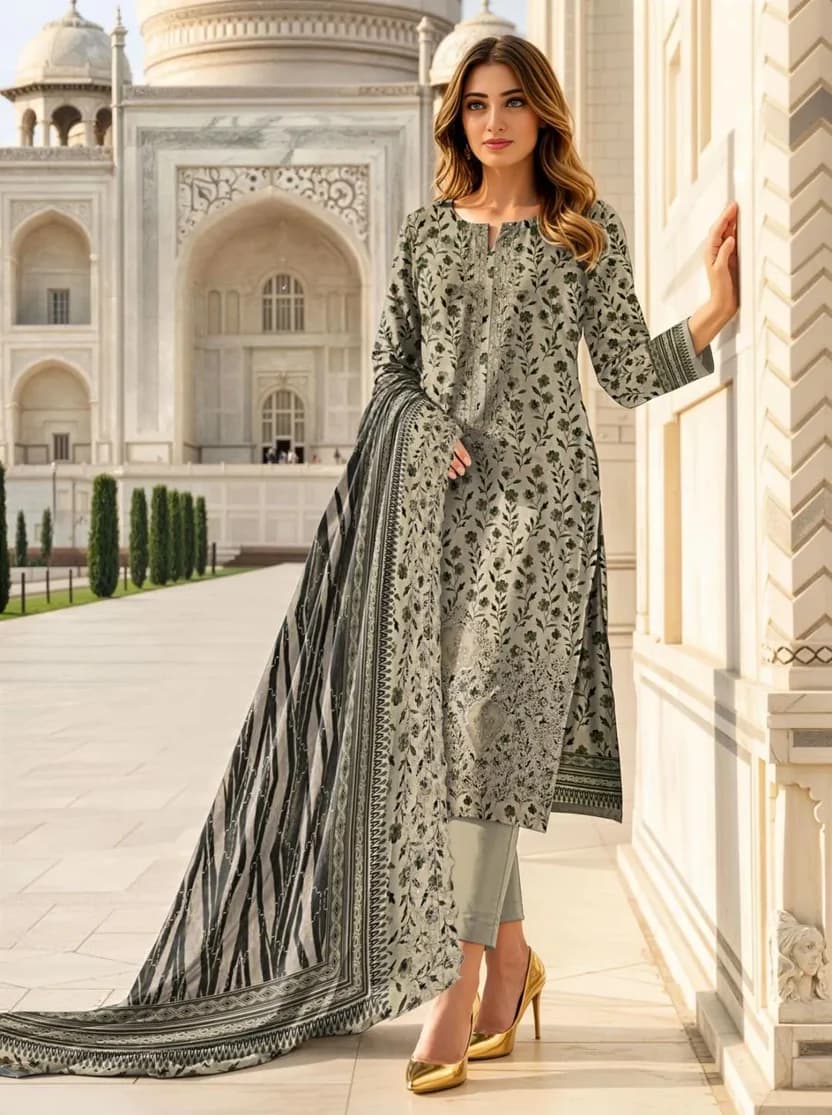 Grey Lawn Suit