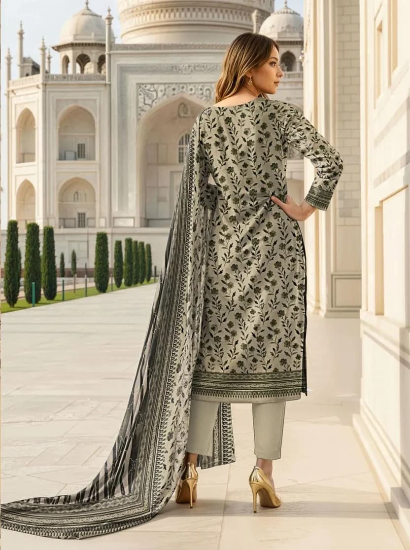 Grey Lawn Suit